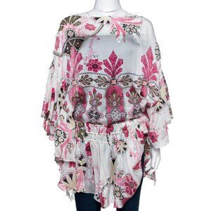 Roberto Cavalli Silk Art Nouveau Print Tunic